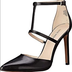 Brand New Nine West Tornaydo Black Leather Heels